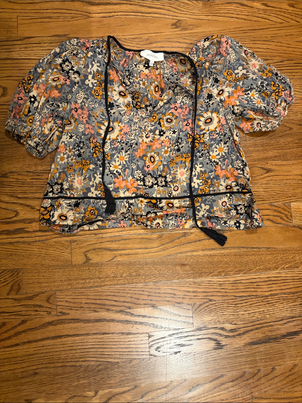 The Great Floral Puff-Sleeve Peasant Blouse